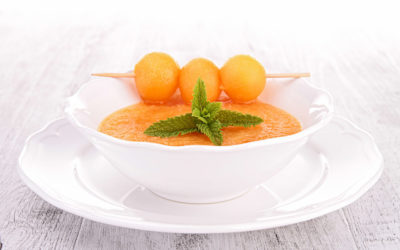 Soupe glacée de melon au gingembre
