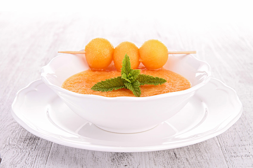 Recette : Soupe glacée de melon au gingembre